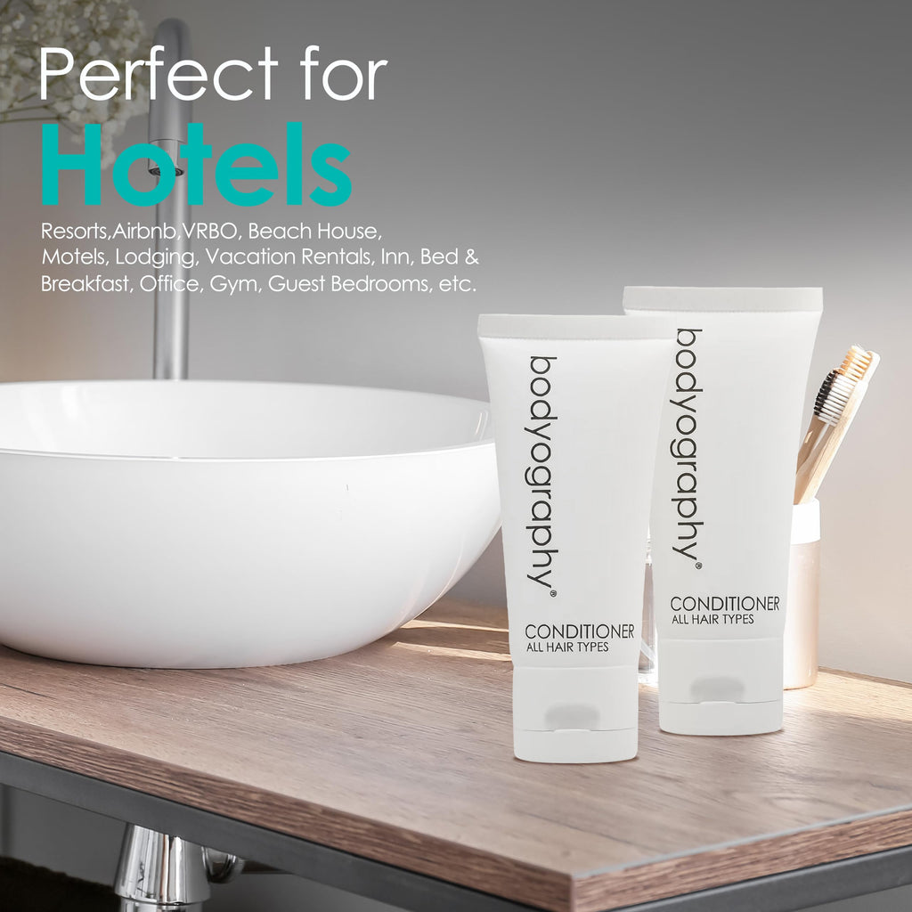 World Amenities Bodyography Blanc Conditioner – 50-Count Travel Tubes, Vanilla White Tea