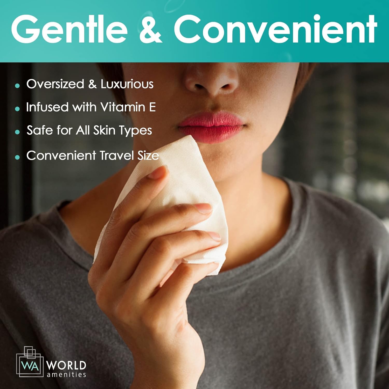 World Amenities Bulk Makeup Remover Wipes – 500 Count, Individually Wrapped, Alcohol-Free, Vitamin E