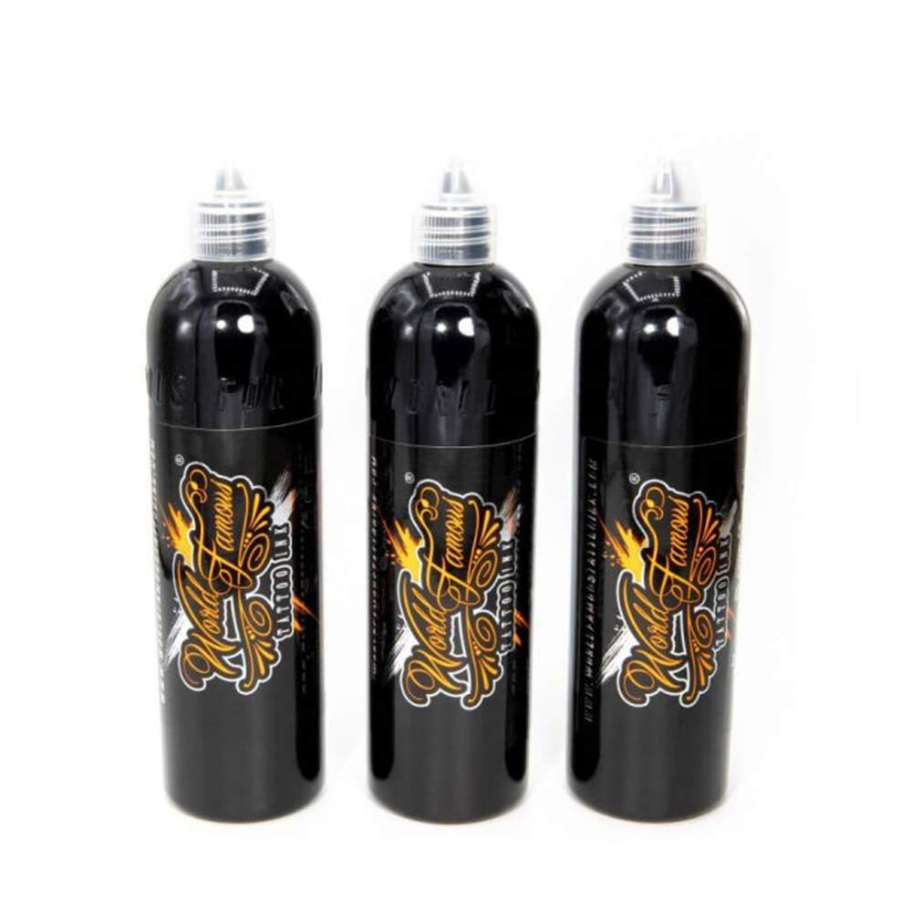 World Famous Grey Tattoo Ink – Vegan, Made in USA, 3-Bottle Grey Wash Set (4 oz each)