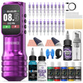 Wormhole Tattoo Wireless Tattoo Gun Kit - Aluminum Alloy, Dot Work Mode, Large Screen Display