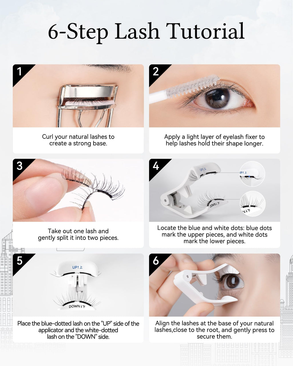 WOSADO Magnetic Eyelashes with Applicator Kit – V17 Ice Black, Glue-Free & Reusable