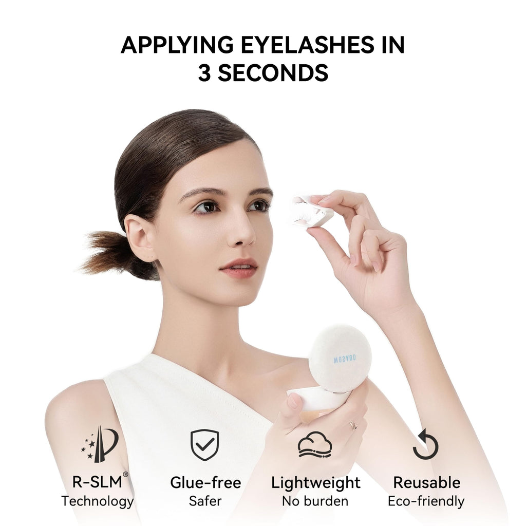 WOSADO Magnetic Eyelashes with Applicator Kit – Velvet Black (V18) | Glue-Free, Reusable