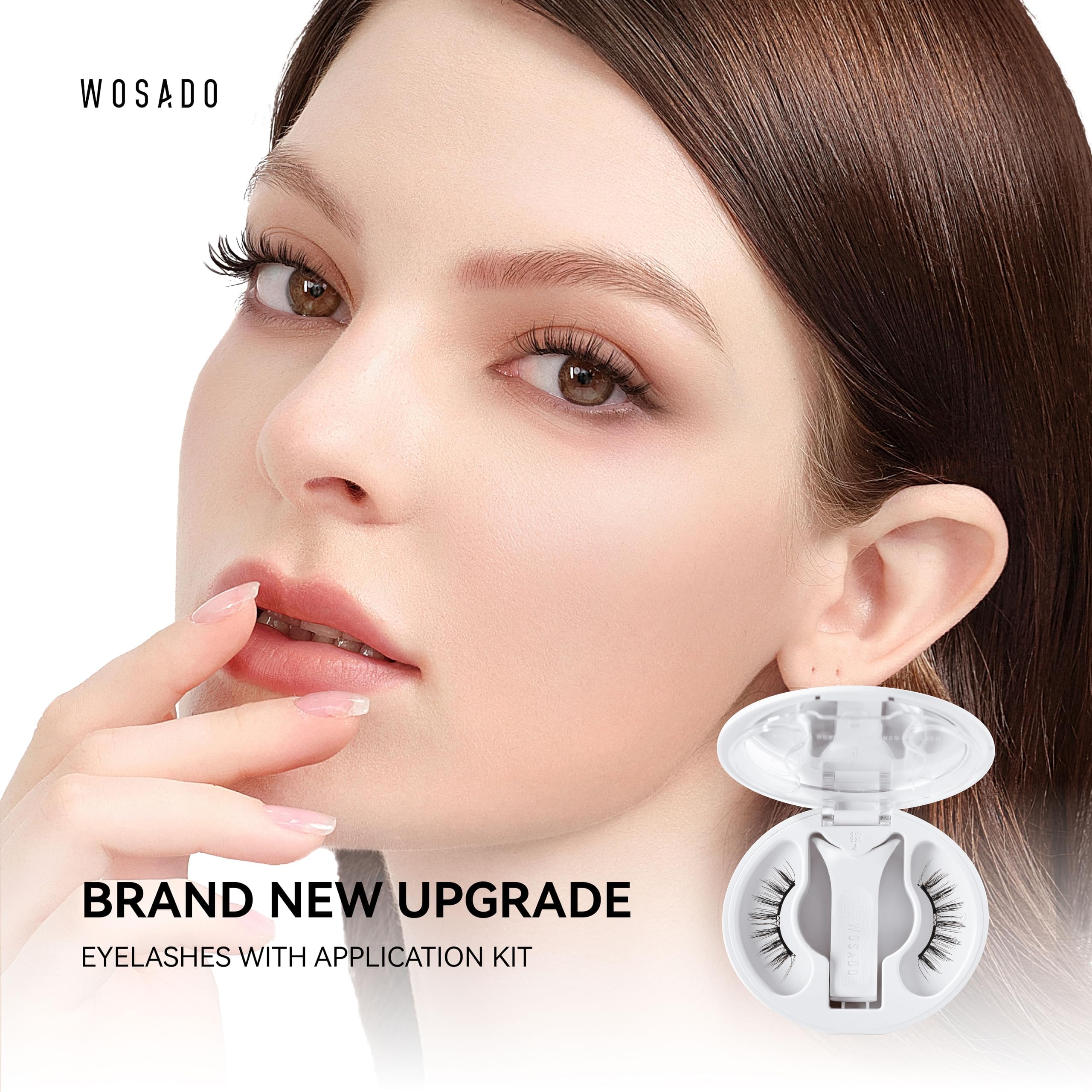 WOSADO V9 Plume Black Magnetic Eyelashes with Applicator Kit – Glue-Free & Reusable