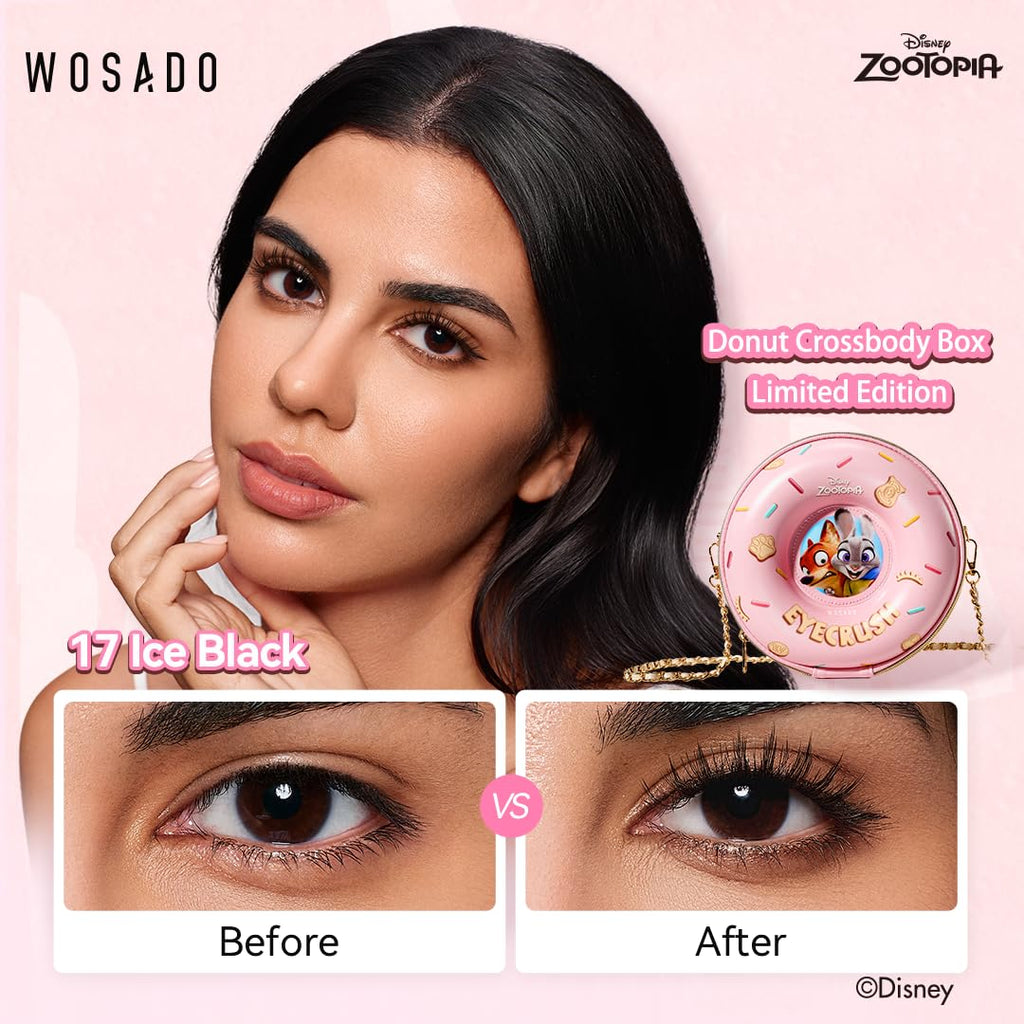 WOSADO x Zootopia1 Bag Gift Set - Ice Black 21.5mm Magnetic Lashes | Reusable & Glue-Free