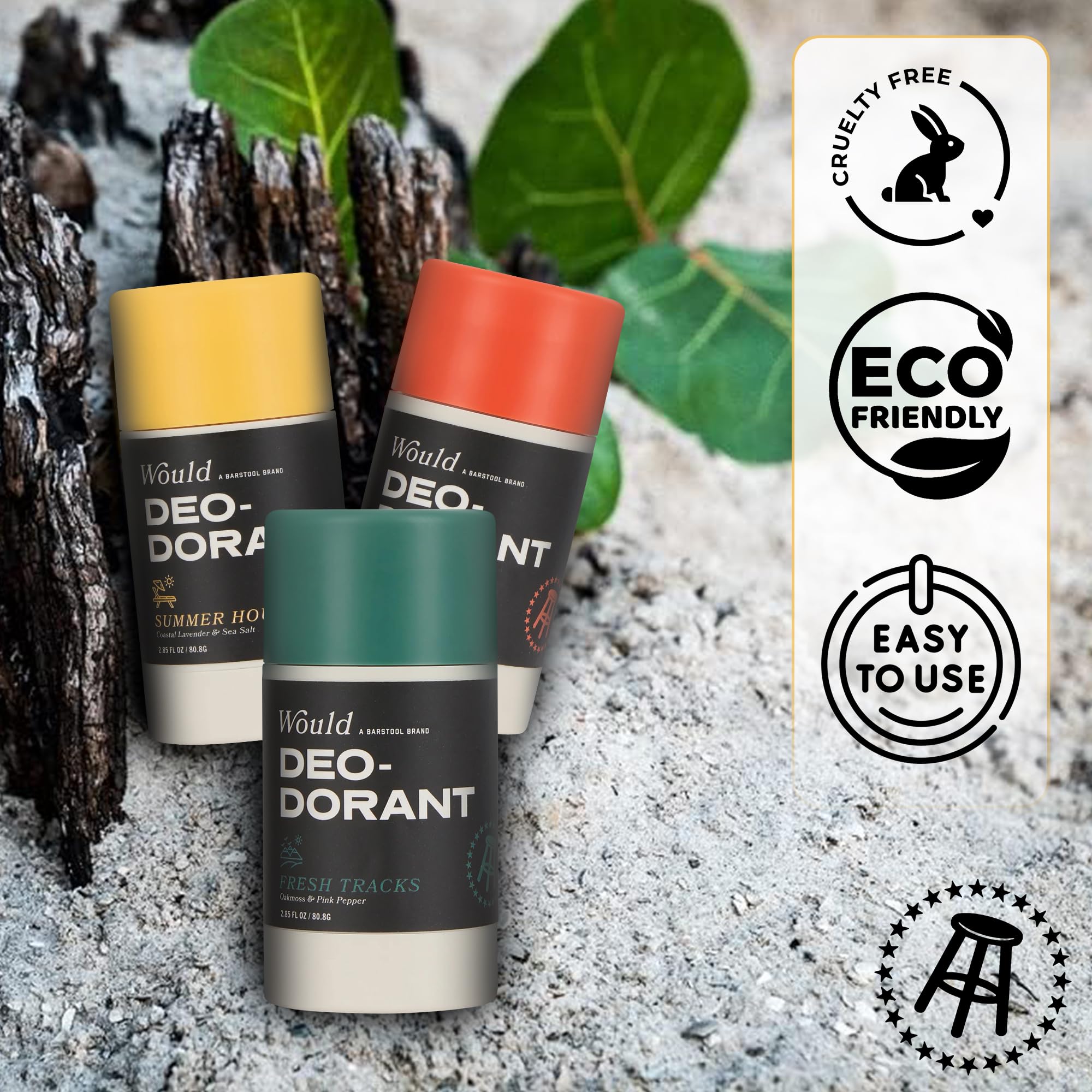 Would Aluminum Free Deodorant for Men – Odor Protection, Natural Extracts & Madagascar Vanilla (2.85 fl oz)