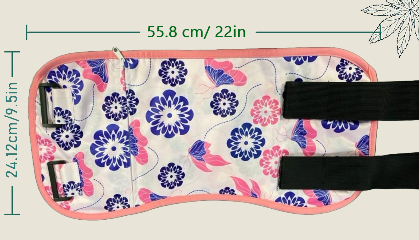 Reusable Premium Butterfly Bamboo Cotton Body Wrap (Up to 45" Waist)