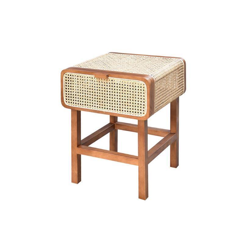 Wren Rattan Side Table, Bedside Table