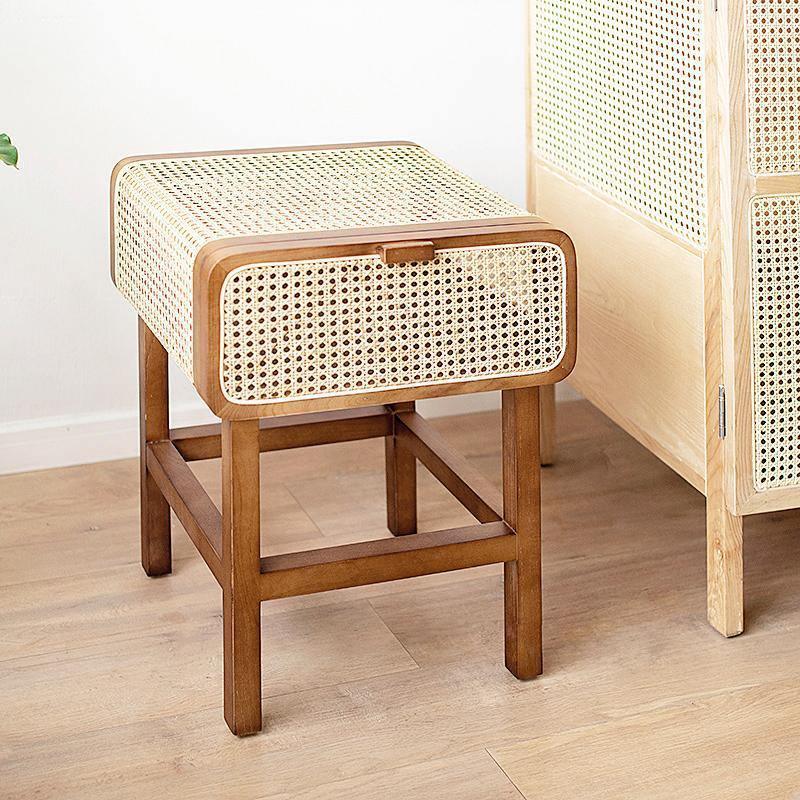 Wren Rattan Side Table, Bedside Table