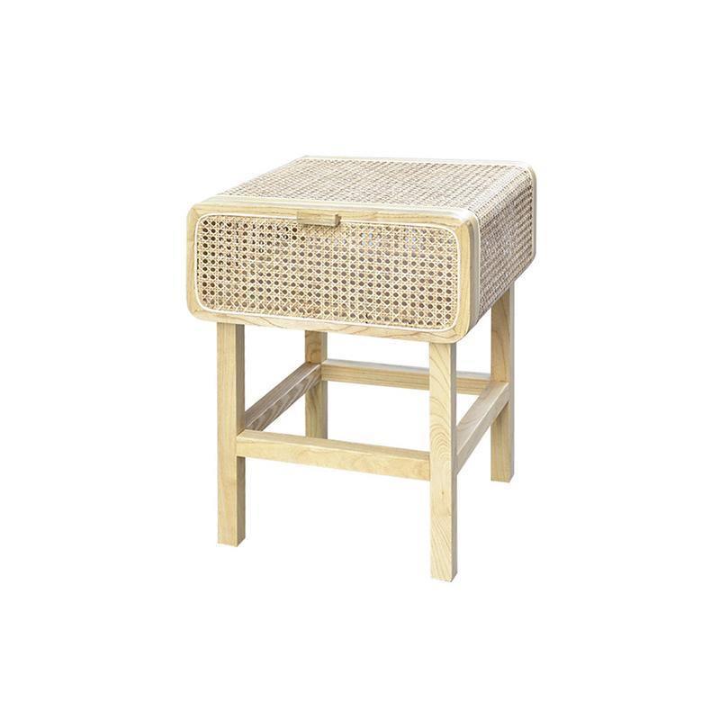 Wren Rattan Side Table, Bedside Table