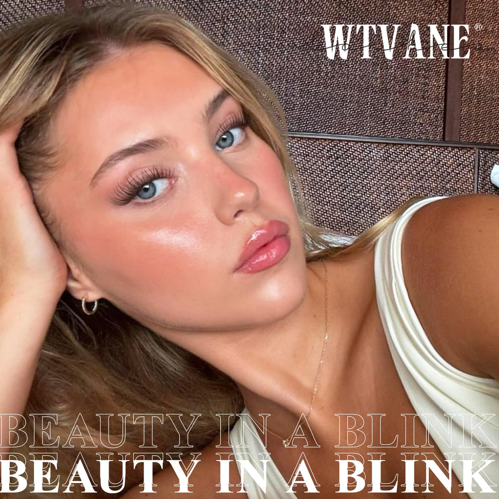 Wtvane Wispy Lash Clusters Kit – 144pcs Natural 10-16mm DIY Lash Extensions with Bond & Seal