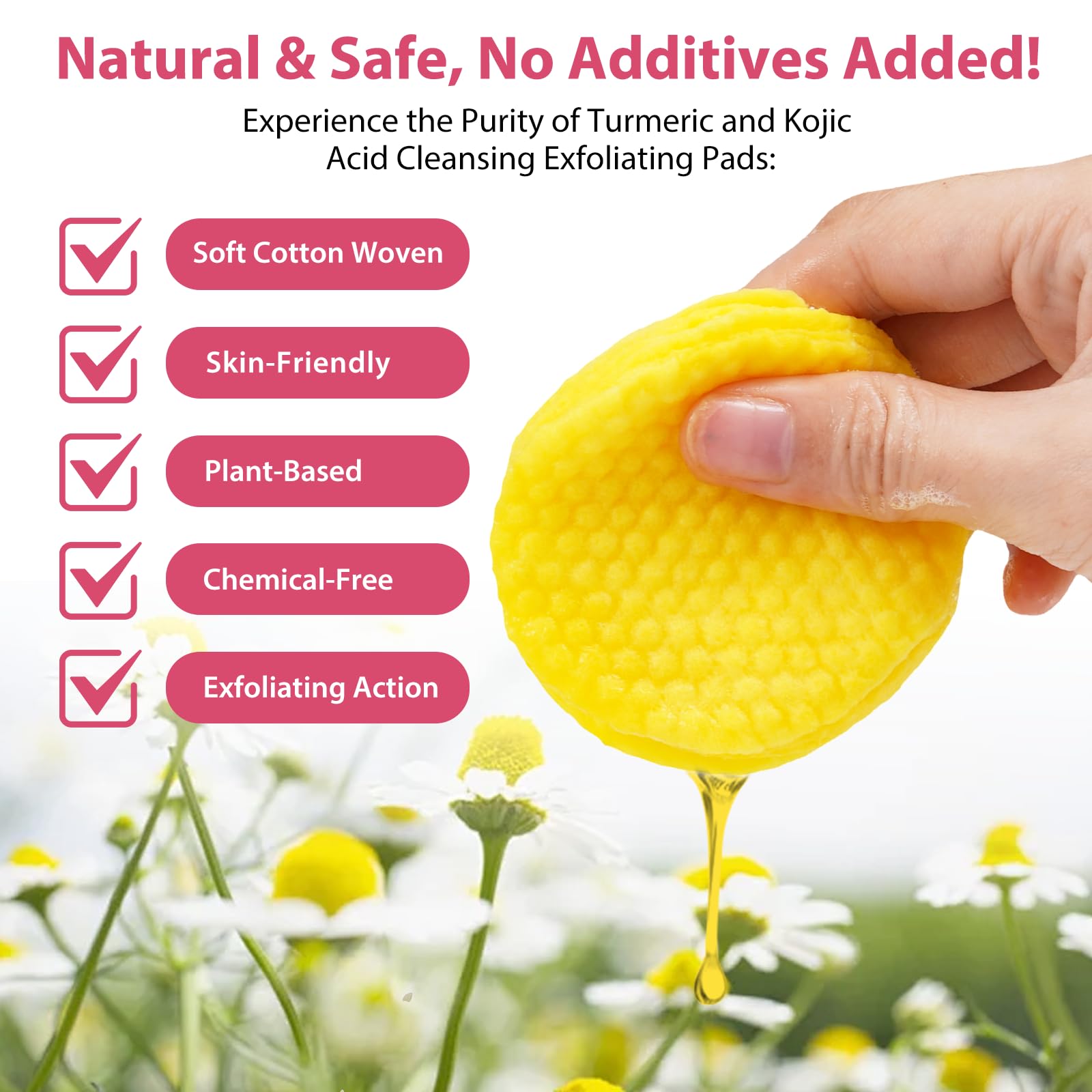 Xaarty 2Pack Turmeric Kojic Acid Cleansing Pads – Balance Oil & Hydration, Exfoliate & Refresh, 80 PCS