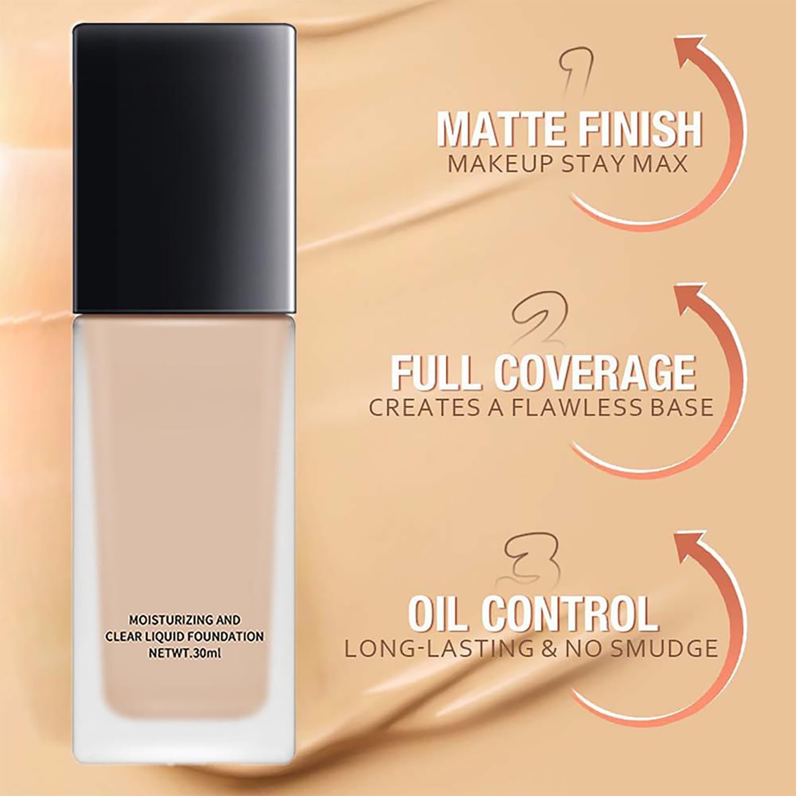 Xianjina CC Cream Foundation for Women Over 60 | Luxury Full Coverage, Soft Matte Nude 30ml
