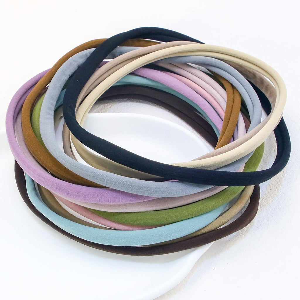 XIMA 13-Piece Nylon Seamless Large Headbands for Women – Elastic Stretch Yoga Hair Wraps