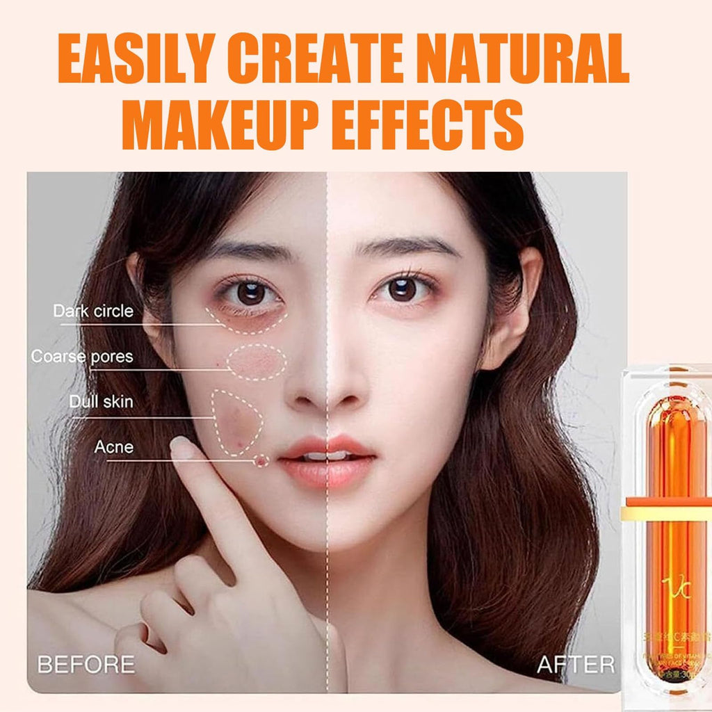 XIRUJNFD Vitamin C Tone-Up Cream – 4-In-1 Makeup Solution (Five Vitamin C)