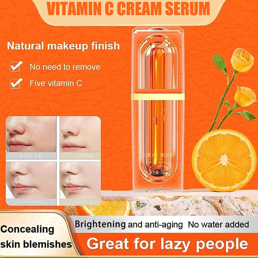 XIRUJNFD Vitamin C Tone-Up Cream – 4-In-1 Makeup Solution (Five Vitamin C)