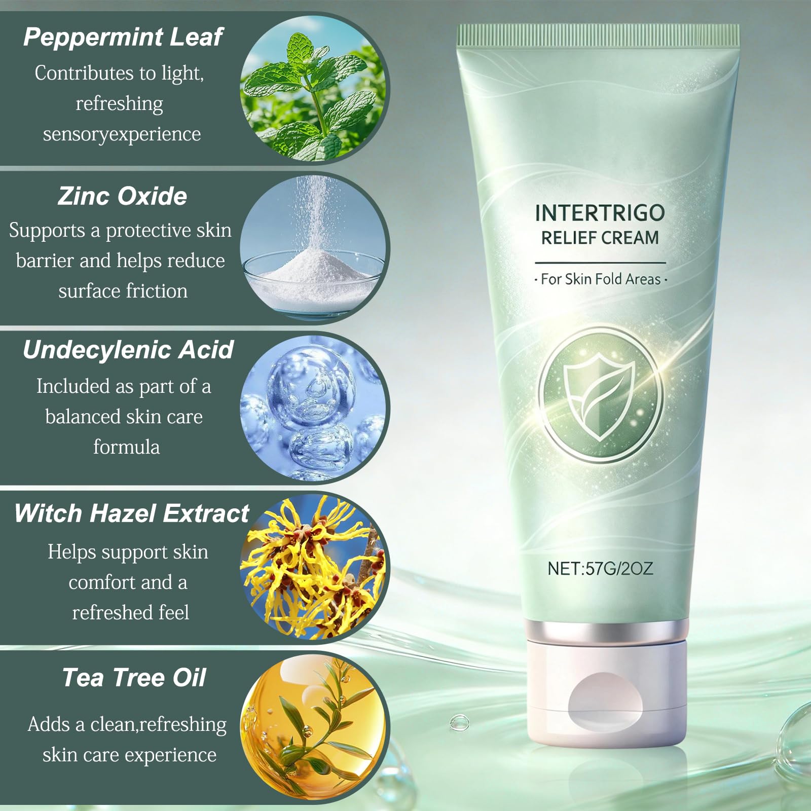 XiuFa 2PCS Intertrigo Cream – Skin Fold Care, Chafing Support, Fast-Drying Non-Greasy Formula