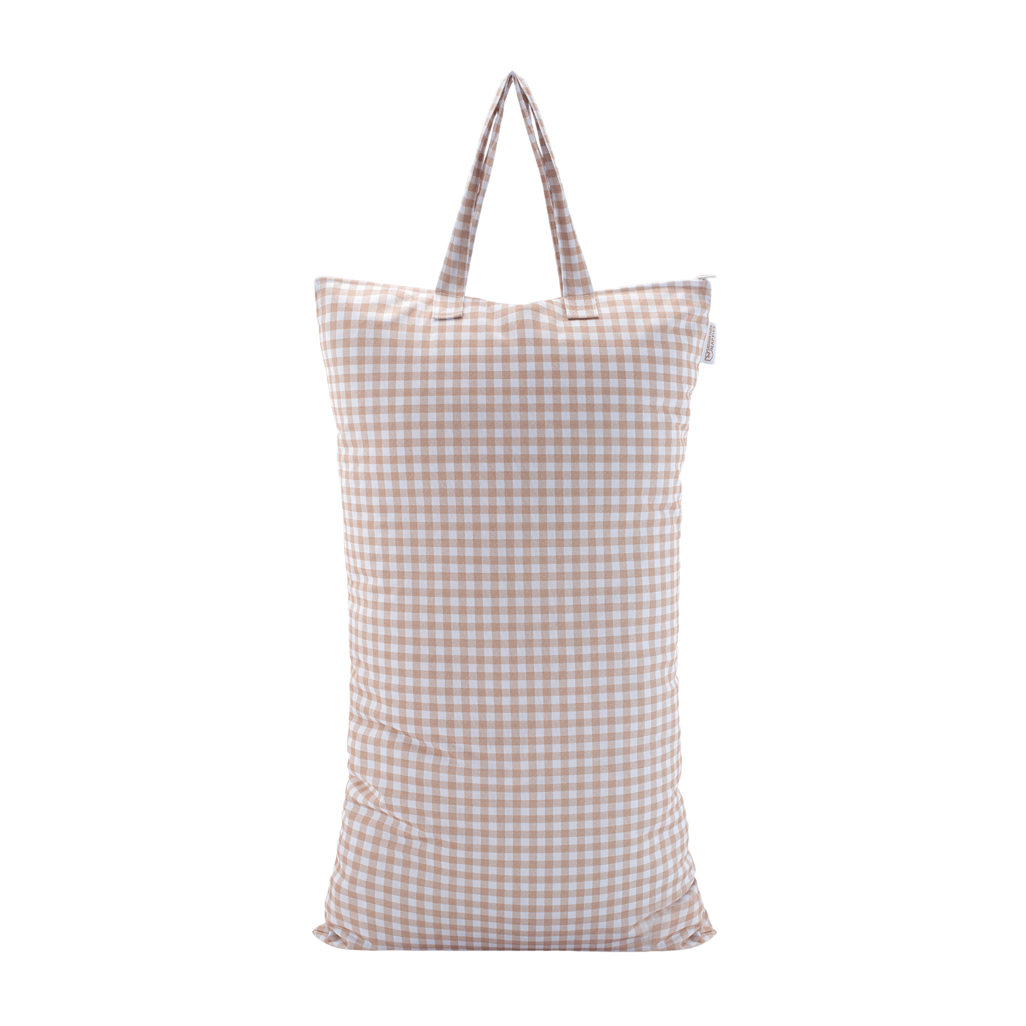 XL Wet Bag - Reusable Cloth Nappy Pail - Gingham Taupe