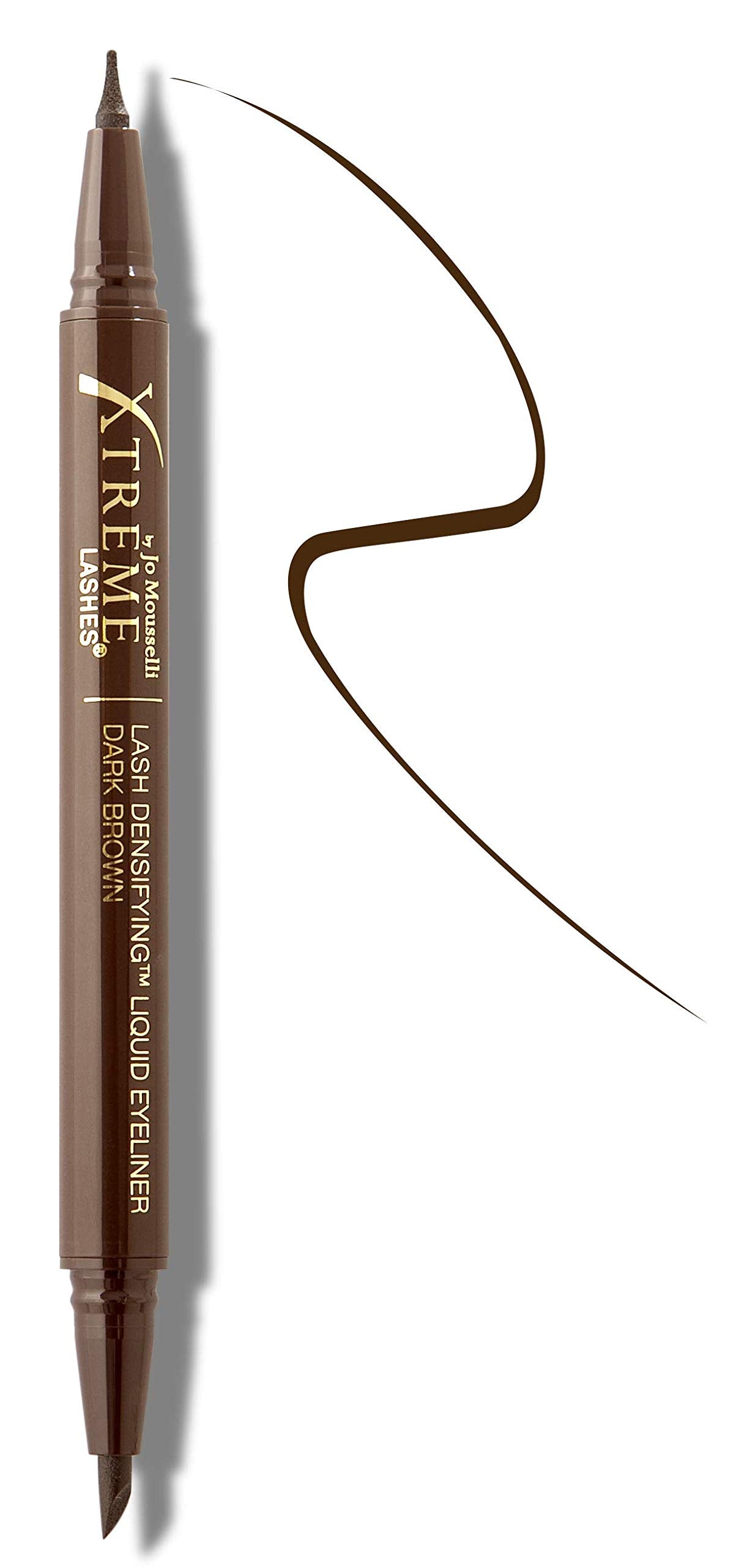 Xtreme Lashes Lash Densifying Liquid Eyeliner – Dark Brown, Dual-Tip, Smudge-Resistant