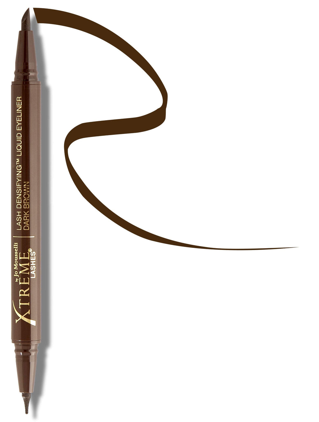 Xtreme Lashes Lash Densifying Liquid Eyeliner – Dark Brown, Dual-Tip, Smudge-Resistant