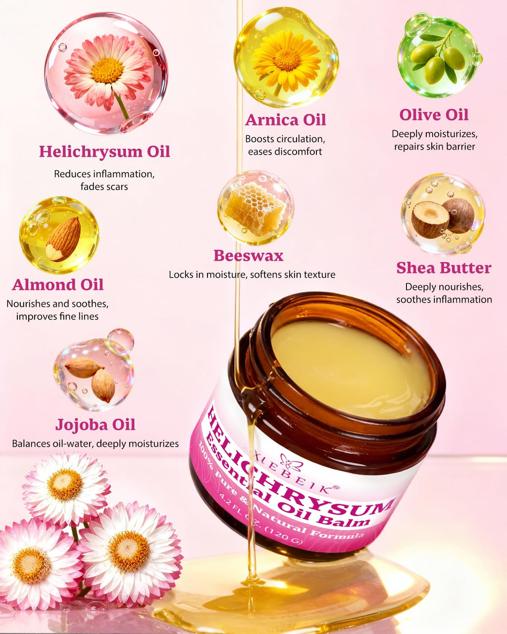 XUEBEIK Helichrysum Balm - Hydrating, Soothing Salve for Delicate Skin