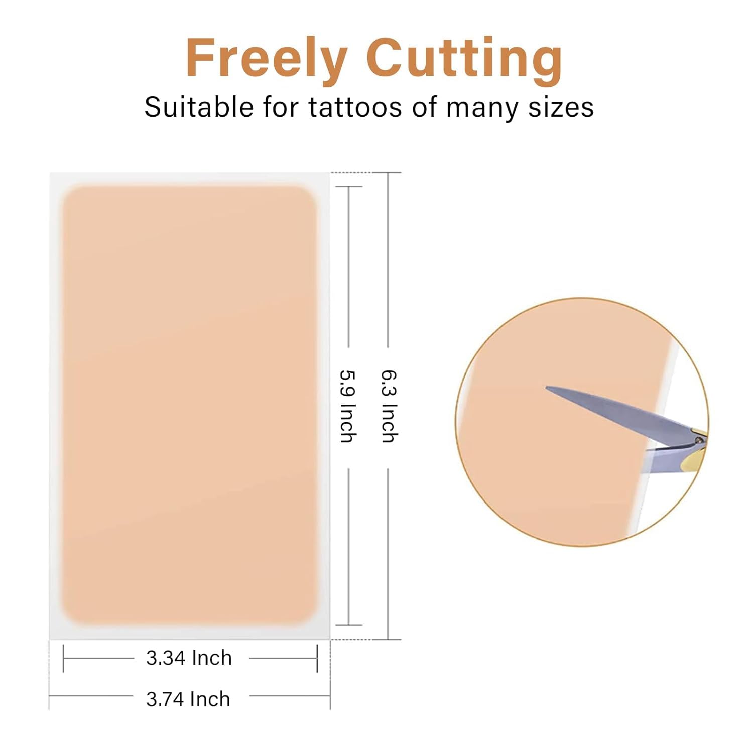 XUEVORIY Tattoo Cover Up Tape - Ultra-Thin Waterproof Patch for Tattoos, Scars & Birthmarks (4pcs, Fair Skin Tone)