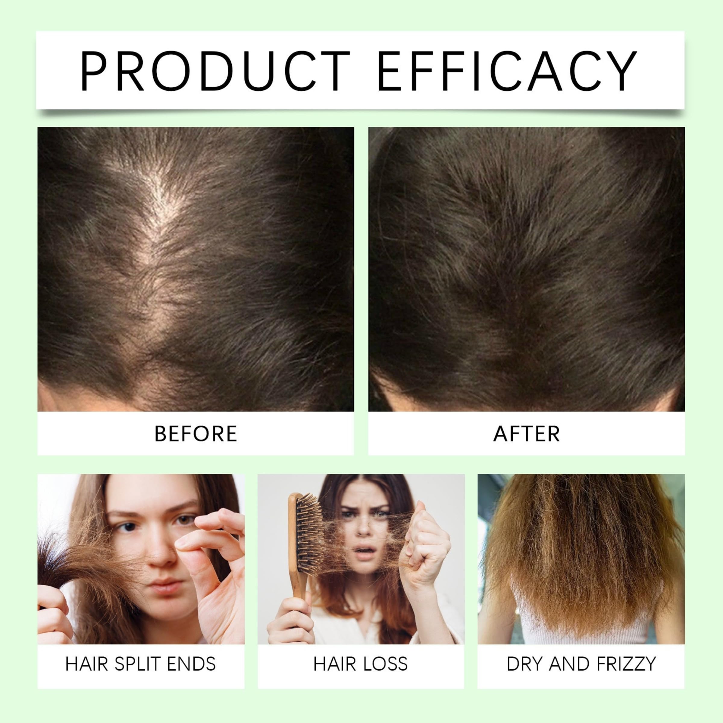 XYFSZDQJZHG Rosemary Hair Growth Shampoo – Keratin + Rosemary Oil for Thinning Hair (2 Pcs)