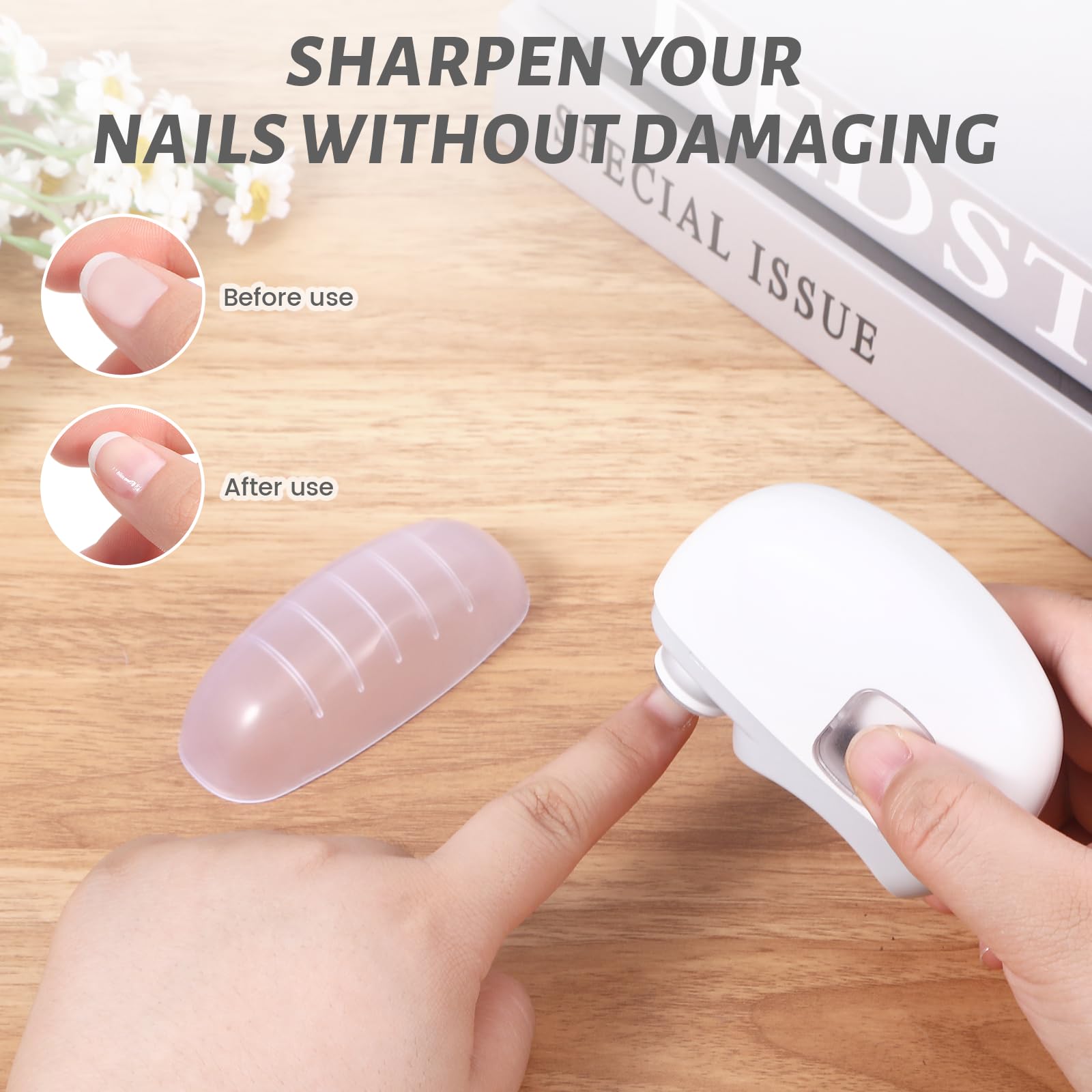 Xyulaan 3-in-1 Electric Nail Clipper for Seniors, Babies, and Gel Polish