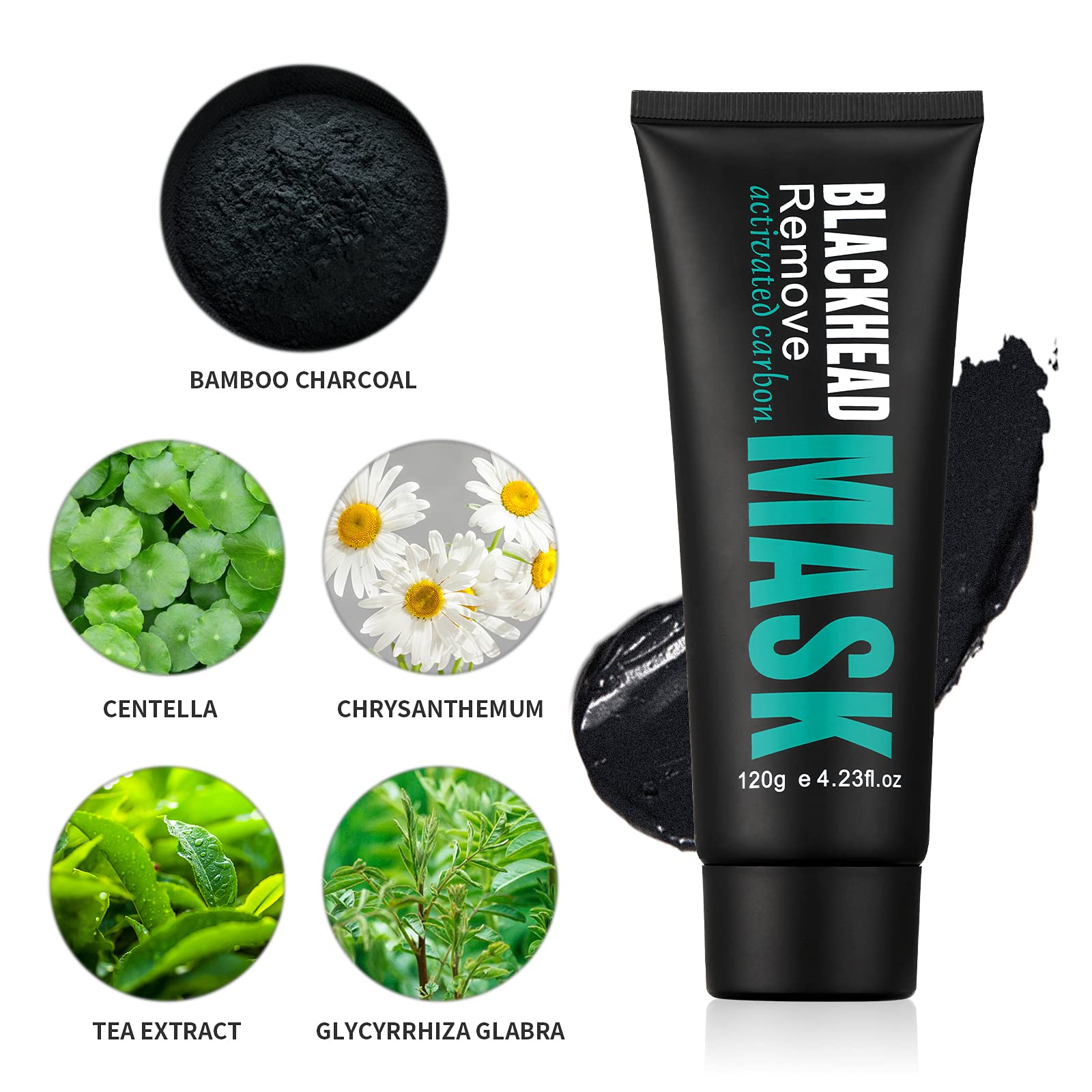 YAFUSIPE Peel Off Mask with Activated Charcoal – Pore Cleansing Blackhead Remover Kit