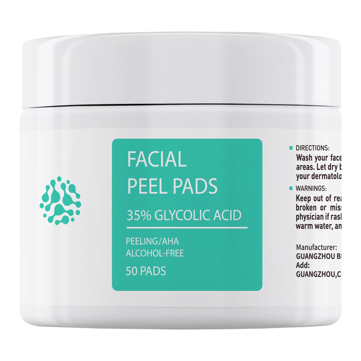 YAFUSIPE Glycolic Acid Toner Pads 35% AHA – Facial Exfoliators for Smooth, Even Tone (50 Pads)