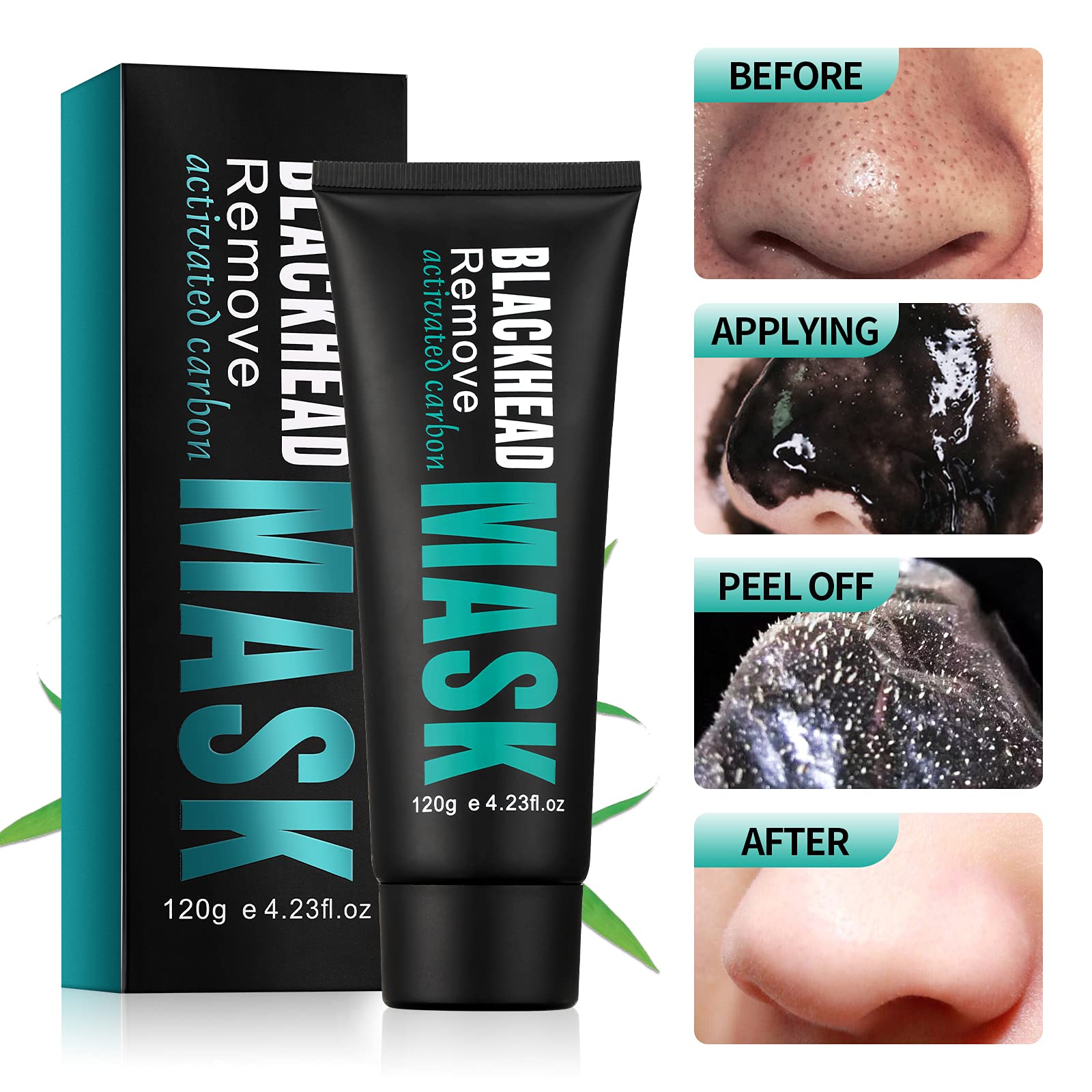 YAFUSIPE Peel Off Mask with Activated Charcoal – Pore Cleansing Blackhead Remover Kit