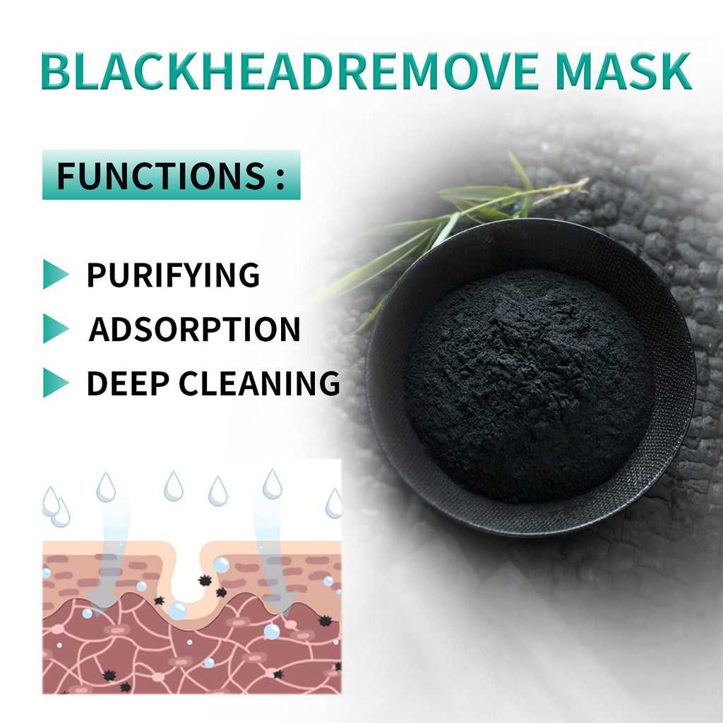 YAFUSIPE Peel Off Mask with Activated Charcoal – Pore Cleansing Blackhead Remover Kit