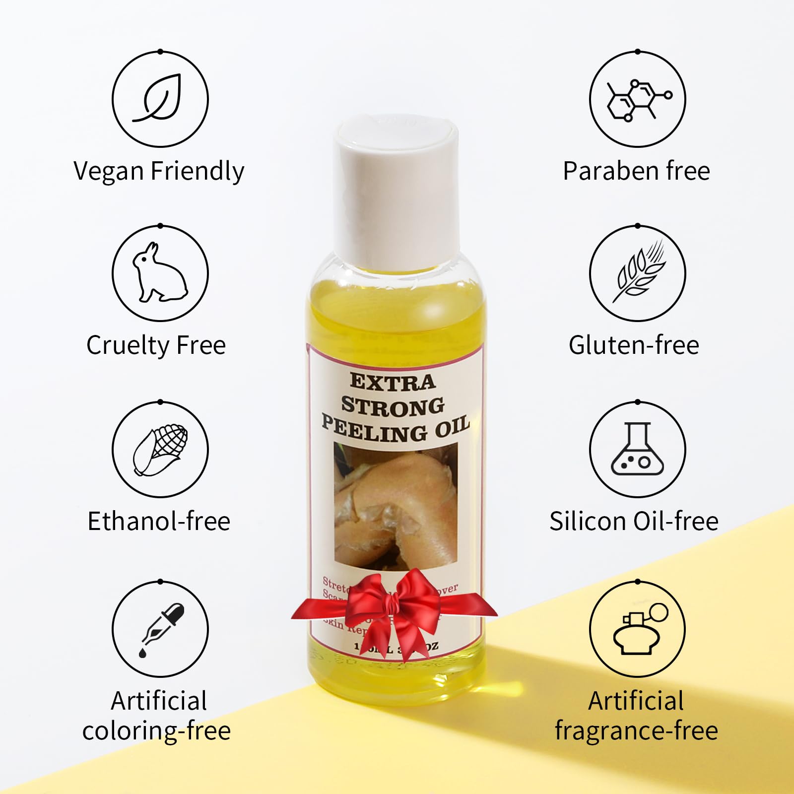 YAFUSIPE Yellow Peeling Oil – Extra Strength Body Exfoliant (3.66 oz) for All Skin Types