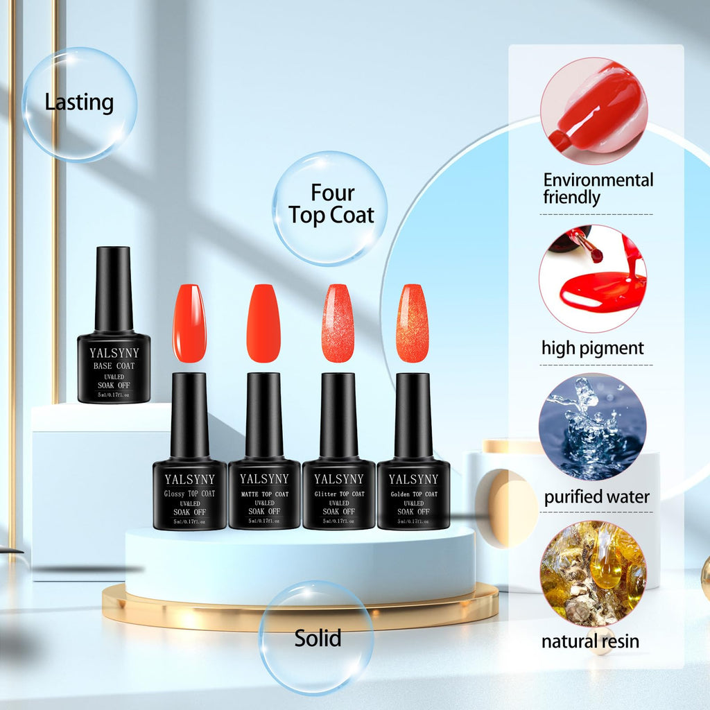 YALSYINY Gel Nail Polish Kit with UV Lamp and Drill Starter – 36 Colors