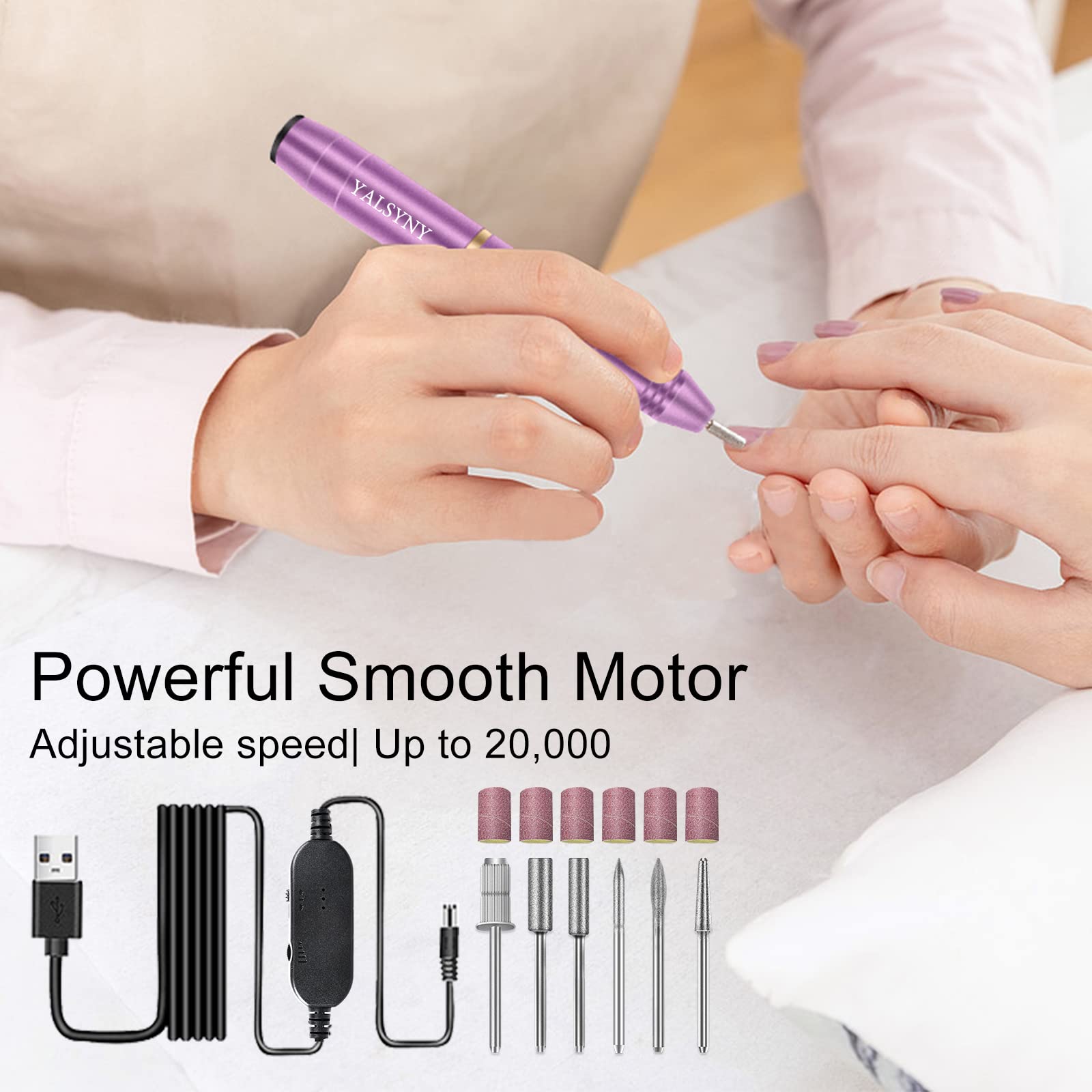 YALSYNY Gel Nail Polish Kit with UV Dryer & USB Nail Drill – DIY Home Nail Art