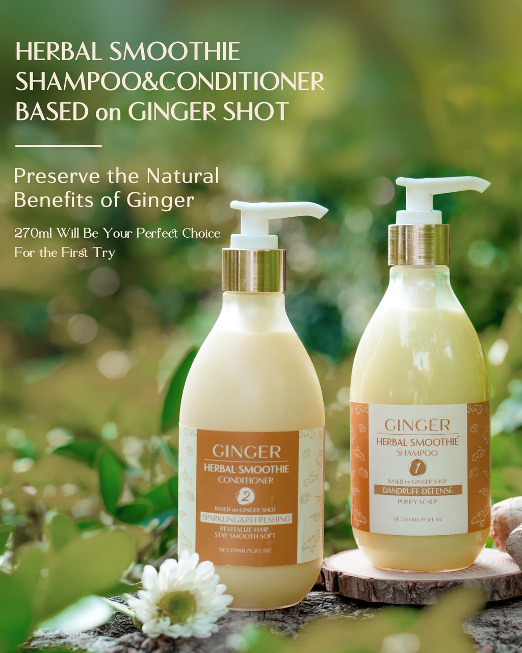 Yanibest Ginger Shot Smoothie Conditioner — Organic Ginger for Shiny, Soft Hair | All Hair Types