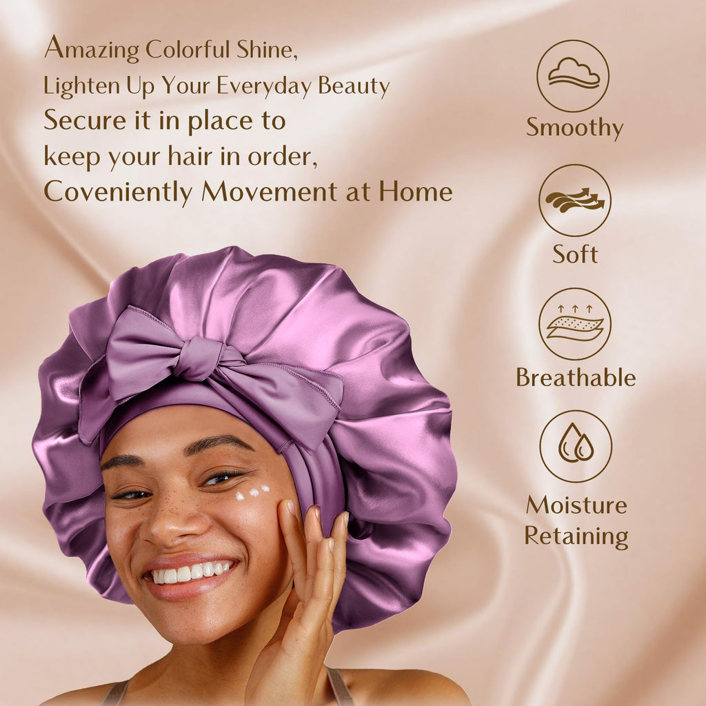 YANIBEST Adjustable Satin Bonnet for Sleeping Women | Double Layer Hair Protection