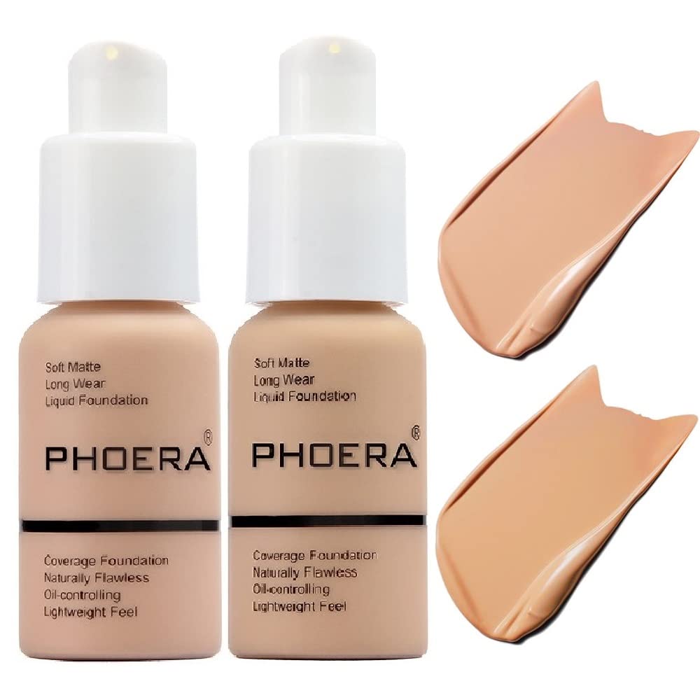 Yaper PHOERA Foundation 2-Pack: 103 Warm Peach & 104 Buff Beige