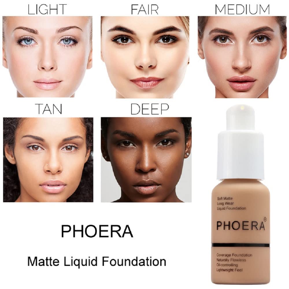Yaper PHOERA Foundation 2-Pack: 103 Warm Peach & 104 Buff Beige