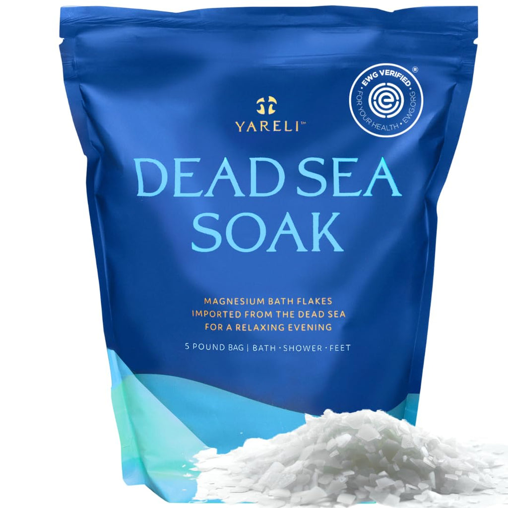 Yareli Magnesium Flakes 5lb | Dead Sea Bath Soak & Epsom Salt Alternative