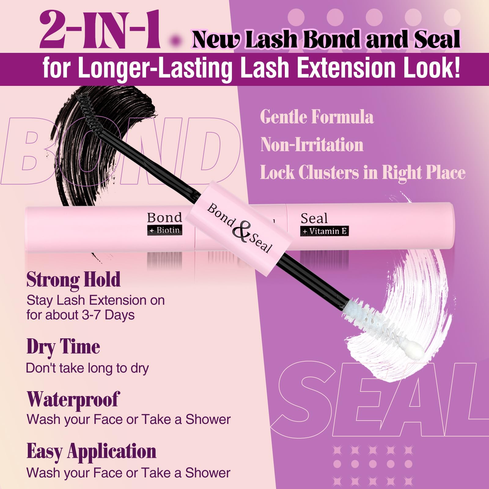 Yawamica Natural Lash Clusters Kit – Wispy DIY Lash Extensions (10-18mm) with Glue & Tweezers