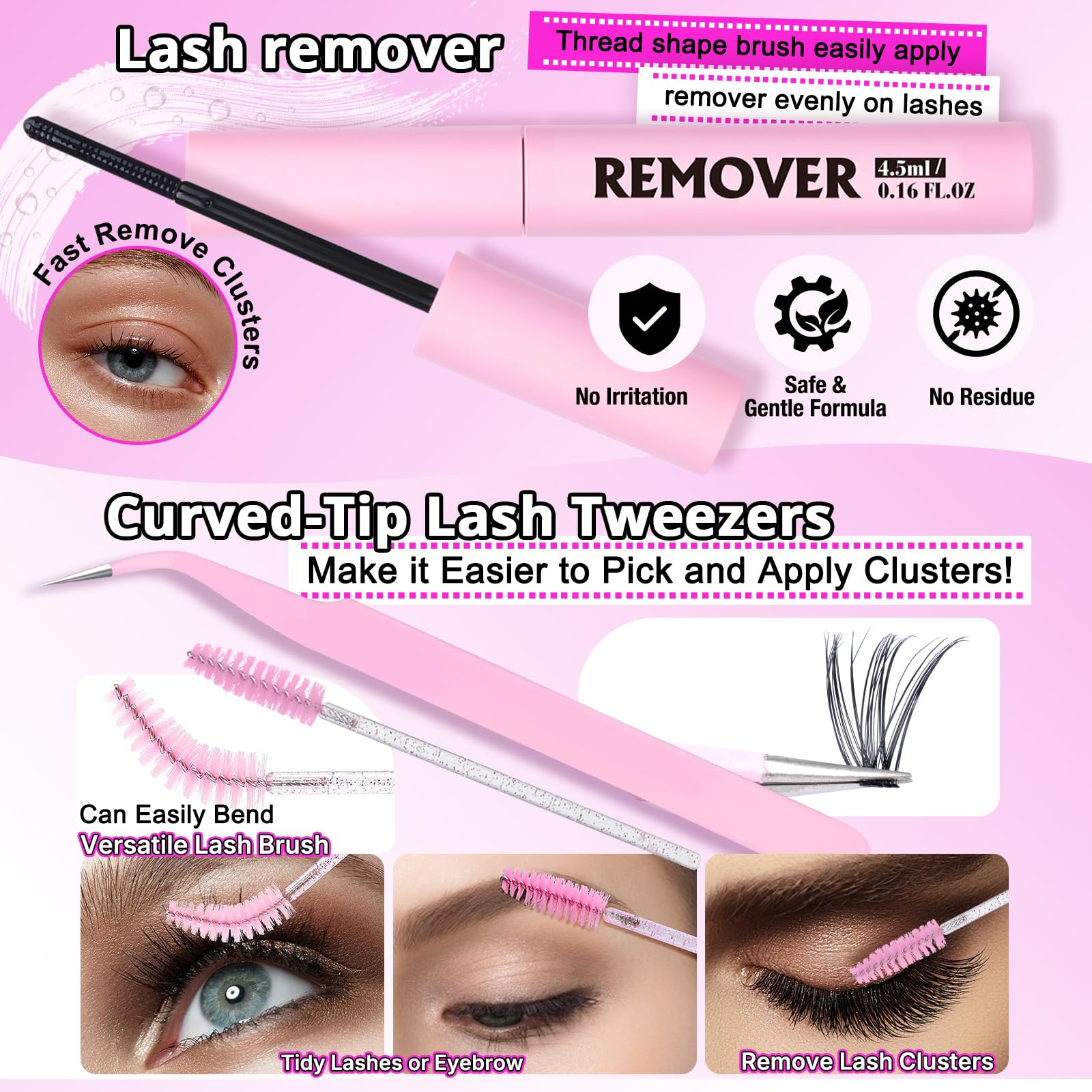 Yawamica Lash Clusters Kit 320pcs — DIY D-Curl Lashes 9-16mm with Bond, Seal & Tools