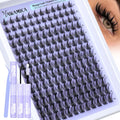 Yawamica Manga Lash Clusters Kit – DIY Anime Eyelash Extensions (10-16mm) with 2-in-1 Bond & Seal Tweezers