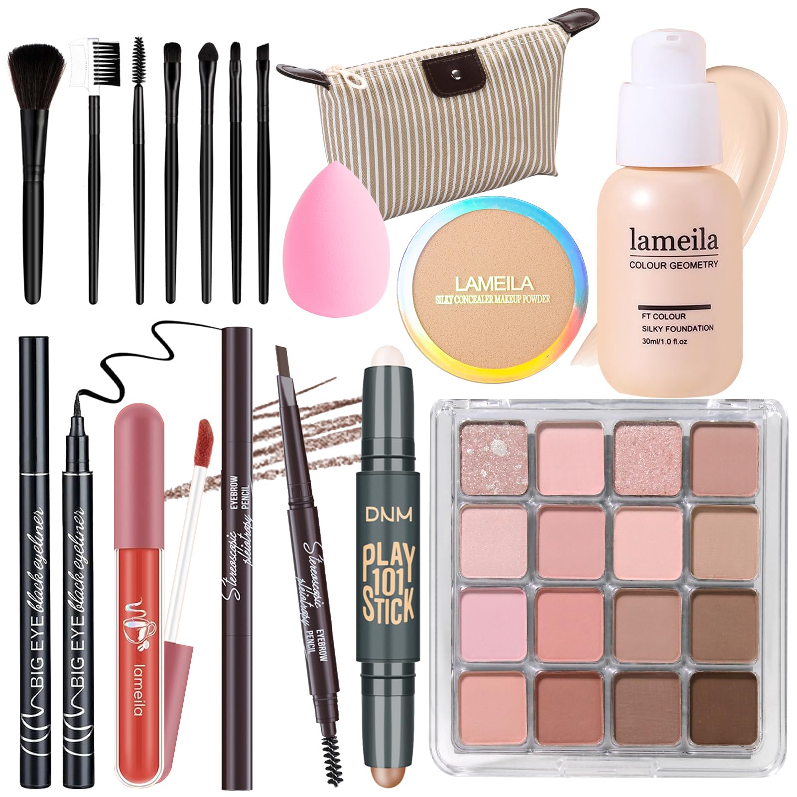 YBUETE Makeup Set Full Kit for Girls/Teens/Women | Travel-Ready & Waterproof