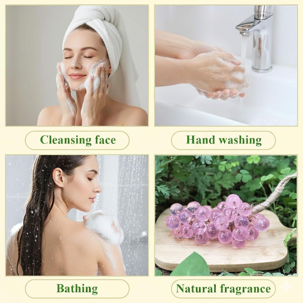 Ydner Grape Soap on a Rope – Handmade Natural Cold Process Jasmine Gem