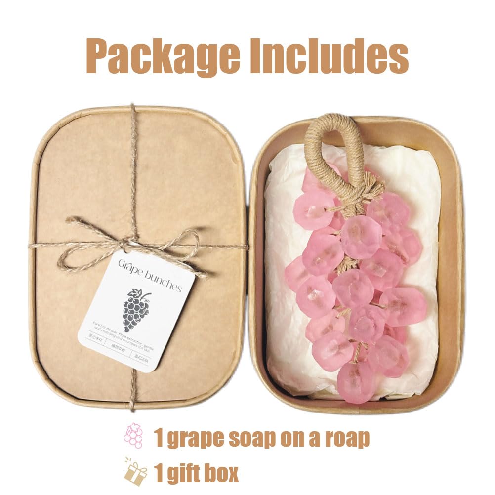 Ydner Grape Soap on a Rope – Handmade Natural Cold Process Jasmine Gem