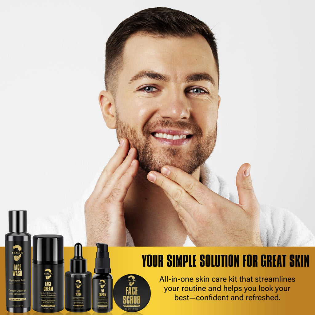 YEALIR Men's Anti-Aging Skincare Kit - Retinol & Hyaluronic Acid