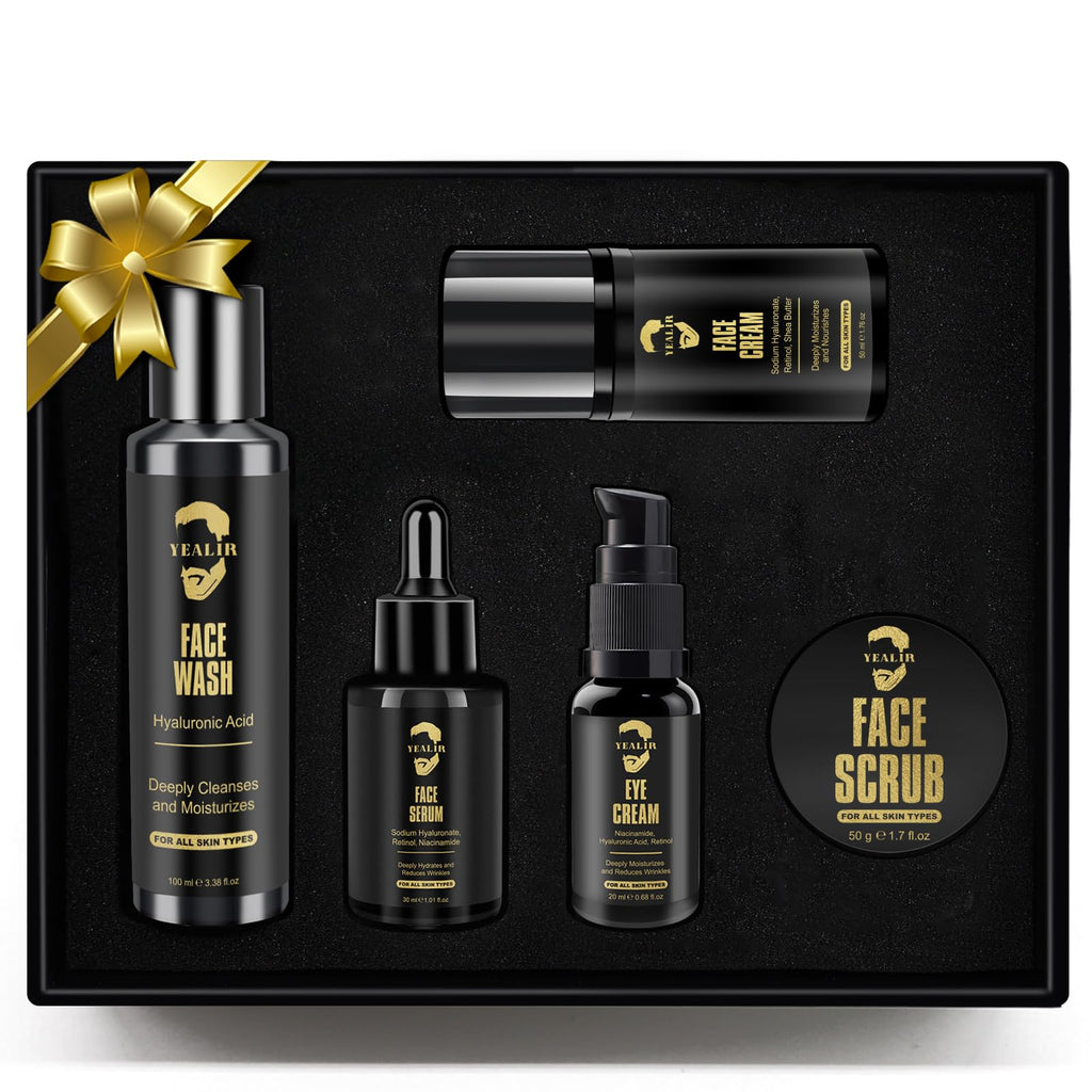 YEALIR Men's Anti-Aging Skincare Kit - Retinol & Hyaluronic Acid