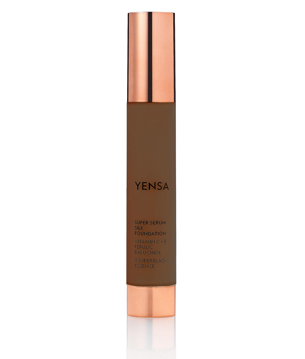 YENSA Serum Foundation Deep 3 — Super Silk Full Coverage with Peptides, Vitamin C & Ferulic Acid