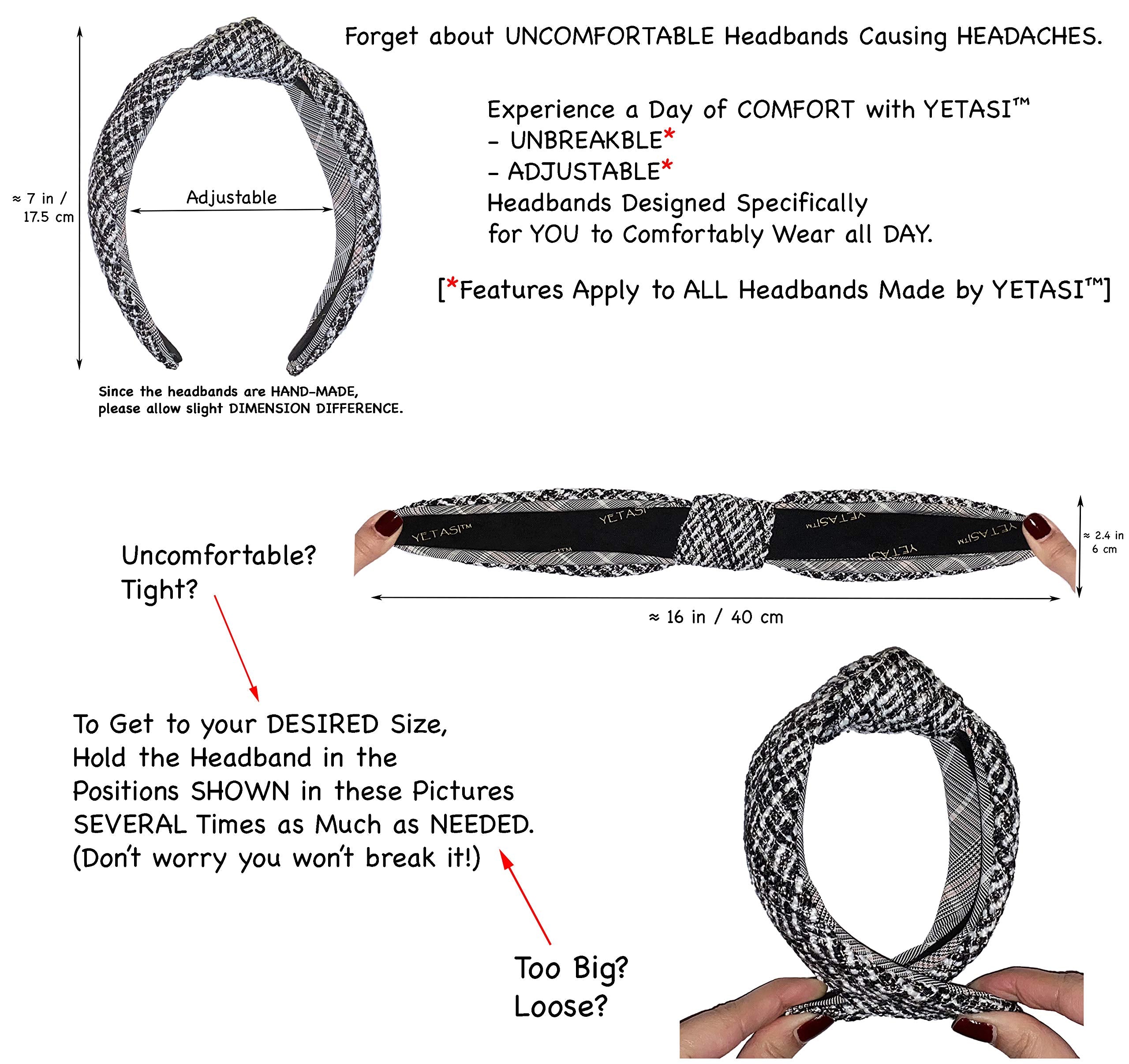 YETASI Navy Blue Velvet Knotted Headband for Women | Trendy One-Size Hair Accessory