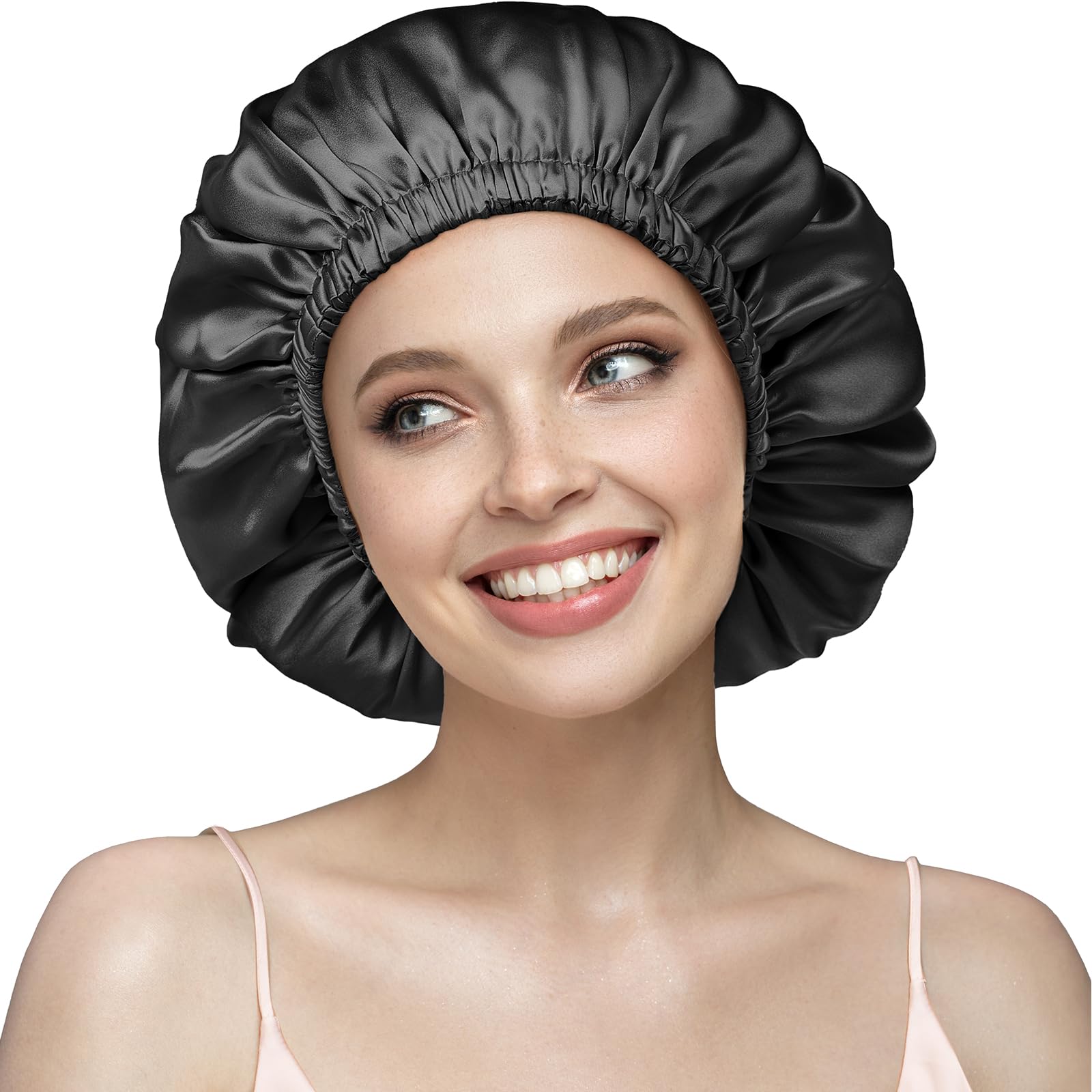 YFONG Double Layered 22 Momme Mulberry Silk Bonnet for Women – Adjustable Sleep Cap Keeps Hairstyle & Reduces Frizz